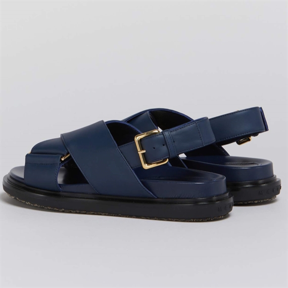 Marni Fussbett Sandaler, Blue China 